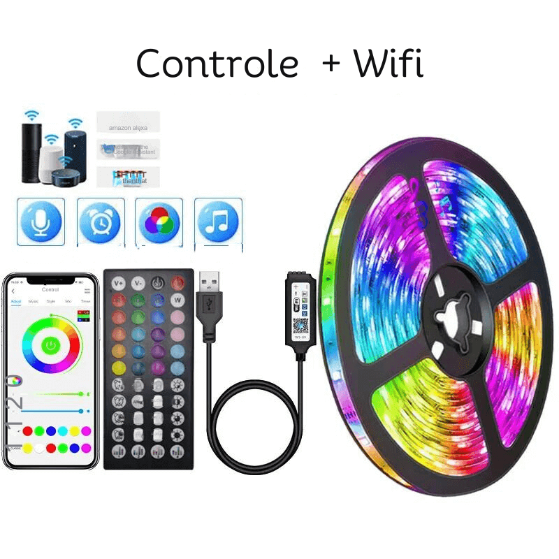 Tira de Luz LED RGB 5050 Controlada por WIFI