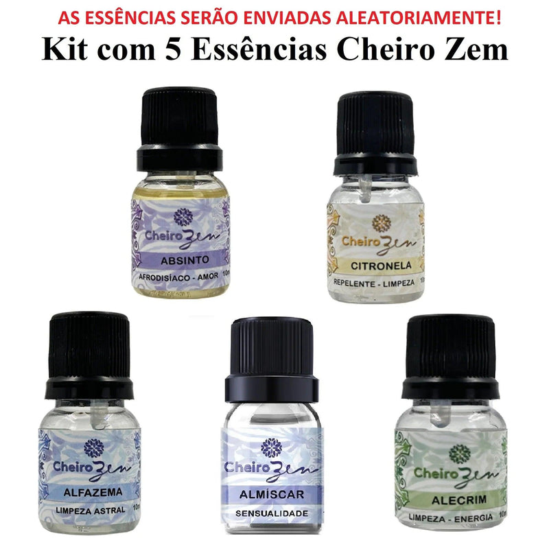 Kits de Essências Cheiro Zen Com 5, 10 ou 15 unidades de 10ml