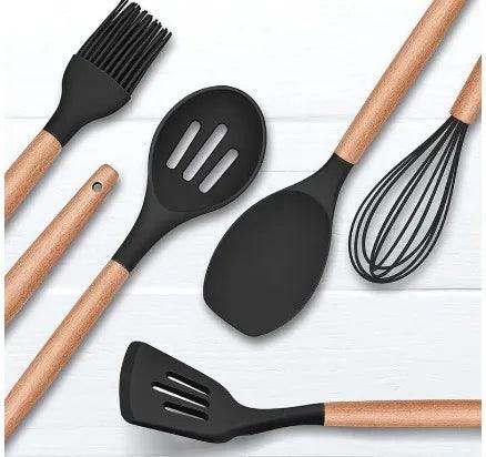 Kit Jogo 12 Peças Utensílios de Cozinha em Silicone