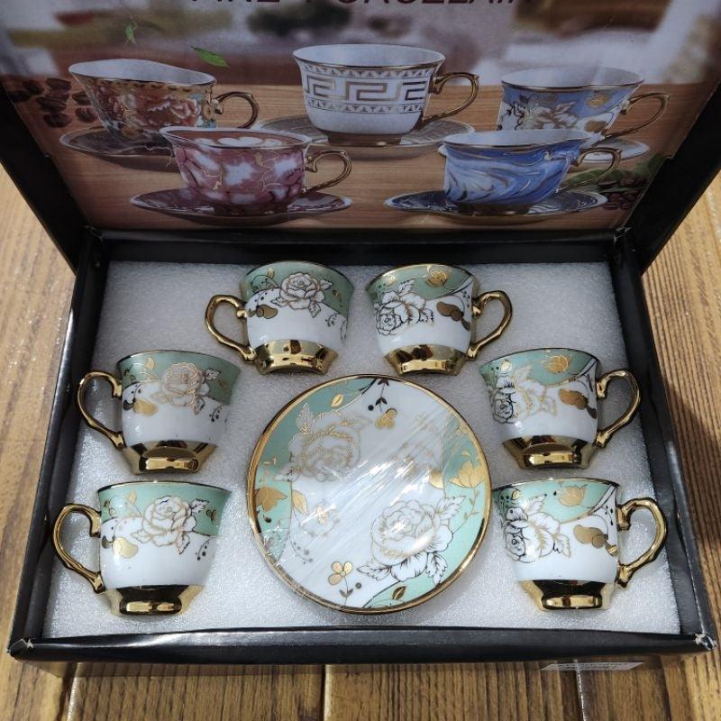 Xícaras de Café de Porcelana Premium - Kit 12 Peças