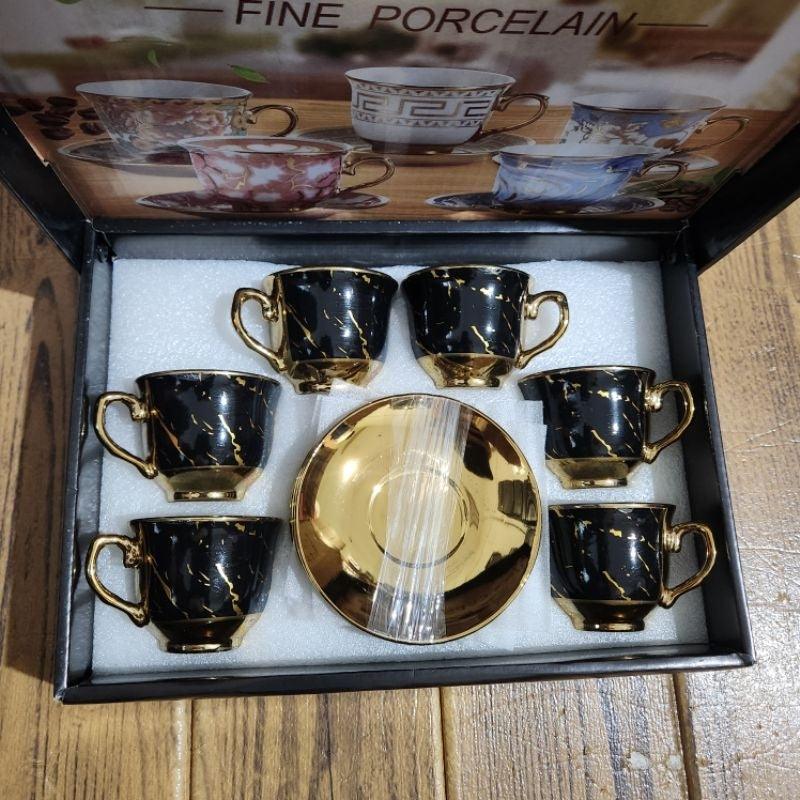 Xícaras de Café de Porcelana Premium - Kit 12 Peças