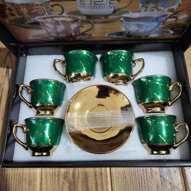 Xícaras de Café de Porcelana Premium - Kit 12 Peças