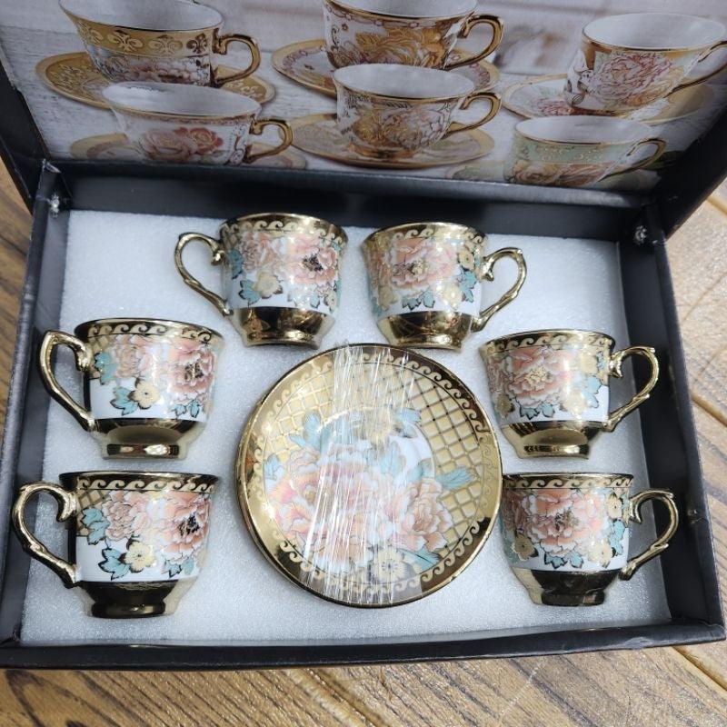 Xícaras de Café de Porcelana Premium - Kit 12 Peças